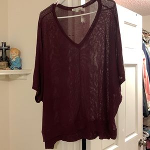❤️❤️ BEAUTIFUL MESH V-NECK TUNIC ❤️❤️ - NWOT!!